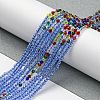 Transparent Gradient Color Glass Beads Strands GLAA-H021-01A-42-5