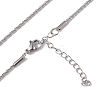 304 Stainless Steel Bone Rope Chain Necklace for Women NJEW-I121-01A-P-2