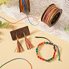2 Rolls 2 Colors Segment Dyed Round Polyester Twisted Cords OCOR-TA0003-59E-7