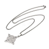 201 Stainless Steel Trinity Knot Wish Knot Pendant Necklaces for Men Women LS-NJEW-K283-36P-2