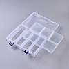 Plastic Double Layer Organizer Boxes CON-WH0069-88-2