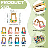 16Pcs 8 Colors Resin and Walnut Pendants FIND-TA0006-48-4
