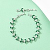 Platinum Tone Brass Micro Pave Cubic Zirconia Tennis Bracelets BJEW-B160-09P-2