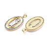 Brass Micro Pave Cubic Zirconia Pendants KK-T070-23G-01-2