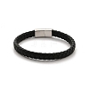 Braided Microfiber Leather Cord Bracelets BJEW-P328-07B-P-2