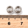 925 Sterling Silver Micro Pave Clear Cubic Zirconia Beads STER-F061-06P-2