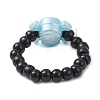 Acrylic Skull Stretch Rings RJEW-JR00927-01-5