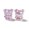 UV Plating Rainbow Iridescent Acrylic Beads LS-PACR-M002-01D-4