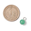 Natural Dyed Malaysia Jade Round Charms PALLOY-JF03358-02-3