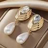 Alloy Rhinestone Dangle Stud Earrings WGDC92A-01-1