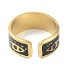 Ion Plating(IP) 304 Stainless Steel Enamel Eye Cuff Finger Rings RJEW-L107-055G-02-3