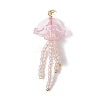Glass with Acrylic Big Pendants PALLOY-JF04982-01-1