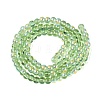 Electroplate Transparent Glass Beads Strands EGLA-Q132-4MM-A05-2