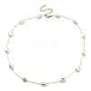 CCB Plastic Pearl Beaded Chain Necklace NJEW-JN04337-1