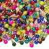200Pcs 10 Colors Crackle Glass Pendants PALLOY-SW0018-02-1