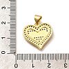 Rack Plating Brass Micro Pave Cubic Zirconia Pendants KK-L226-001G-09-3