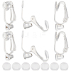 Beebeecraft 10Pcs 304 Stainless Steel Clip-on Earring Converters Findings FIND-BBC0003-27-1