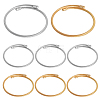 8Pcs 2 Colors 304 Stainless Steel Twist Round Cuff Bangles BJEW-GO0002-18-1