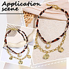 Alloy Crystal Rhinestone with Imitaiton Pearl Pendant Polyester Collar Necklaces for Women NJEW-SP0001-17A-7