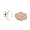 Flower Copper Wire Wrapped Pearl Finger Rings RJEW-TA00027-6