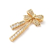 Brass Micro Pave Clear Cubic Zirconia Pendants KK-D504-24G-2