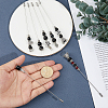 7Pcs Brass Brooches JEWB-DR00033-3