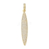 Rack Plating Brass Micro Pave Clear Cubic Zirconia Big Pendants KK-G515-38G-1