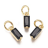 Brass Micro Pave Cubic Zirconia Charms ZIRC-F111-03G-04-1