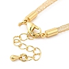 Brass Mesh Chain Link Bracelet Making DIY-B066-01G-01-3