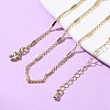 Brass Cuboid Link Rolo Chain Necklaces MAK-L045-02G-2