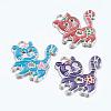 Alloy Enamel Kitten Pendants ENAM-P033-M-1