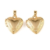 Floral Embossed Brass Locket Pendants KK-CBA7157-06G-1