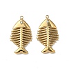 304 Stainless Steel Rhinestone Pendants Ion Plating(IP) STAS-V015-02G-1
