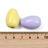 Spray Painted Wood European Beads WOOD-F017-10-3