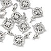 SHEGRACE Brass Micro Pave Cubic Zirconia Charms XGRQ3P012-596P-1