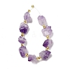 Electroplated Raw Rough Natural Amethyst Beads Strands G-Z131-J02-06-3