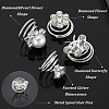 Spiral Hair Pin Coil Iron Hair Accessories OHAR-SP0001-12B-5