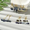DIY Flower Glass Pendants Earrings Making Kits DIY-FS0009-01-9