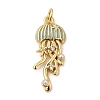 Brass Enamel Pendants KK-CJC0013-16G-05-1