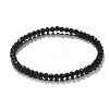 4mm Prism Faceted Rondelle Glass Beaded Stretch Bracelets for Women LS-EH2213-1-1