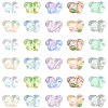 300Pcs 10 Colors Spray Painted Transparent Acrylic Beads OACR-FS0002-62-3
