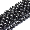 Natural Black Spinel Beads Strands G-D0010-12-6mm-1
