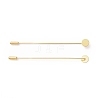 Brass Lapel Pin Base Settings X-KK-I693-02E-G-1