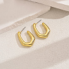 Elegant Geometric Plastic Brass Stud Earrings for Women YI7369-1-1