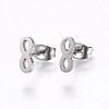 Tarnish Resistant 304 Stainless Steel Stud Earrings EJEW-F163-02P-2