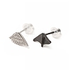 Brass Asymmetrical Earrings for Women EJEW-L262-01-1