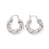 Brass Twist Rope Shape Hoop Earrings for Women EJEW-F303-07P-1