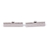 Tarnish Resistant 304 Stainless Steel Ribbon Crimp Ends STAS-P249-29A-P-1