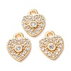 Brass Micro Pave Cubic Zirconia Charms CU-K002-01D-03-1