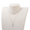 Brass Cubic Zirconia Necklaces & Earrings Jewelry Sets SJEW-JS00985-9